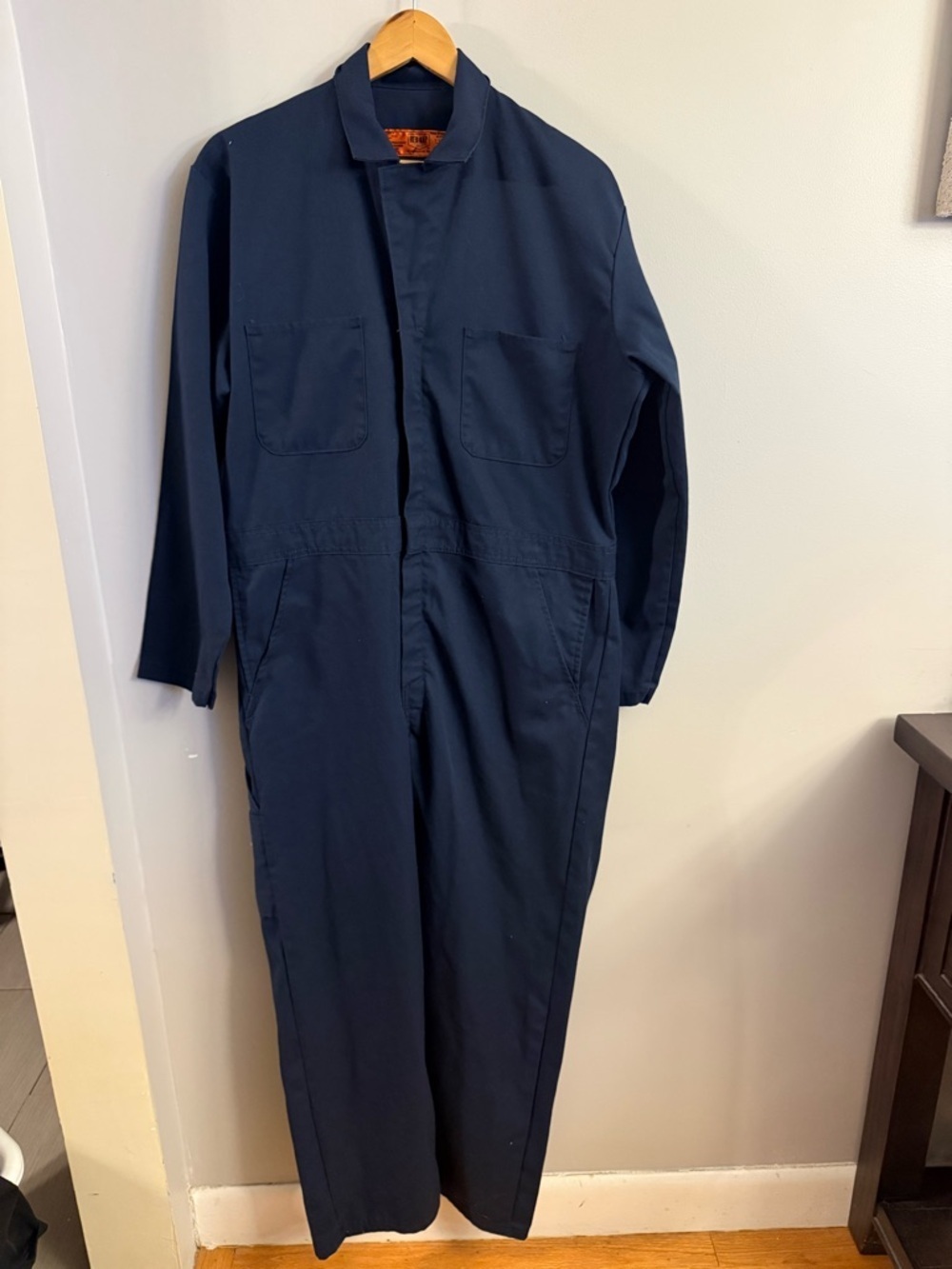 Red Kap Navy Blue Workwear Coveralls Mens 42R Mechanic Jumpsuit Utility Uniform